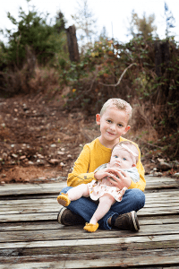 3 months old | outdoor fall mini session | Maple Valley