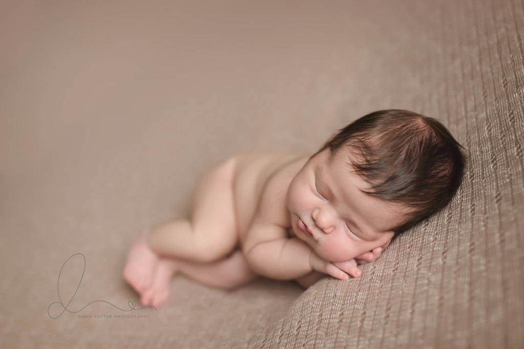 sweet baby girl | side lying pose | Seattle newborn photography