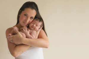 sweet baby girl | baby with mom | Seattle newborn photography