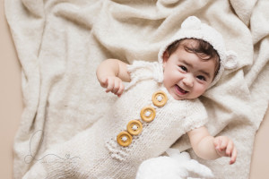 baby girl laughing | Seattle newborn-baby photographer