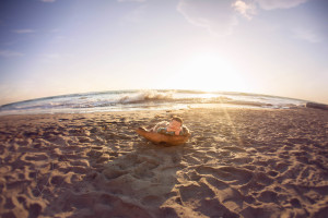 fisheye newborn | Beach newborn session | Seattle Kirkland newborn-baby photographer