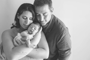 newborn baby boy with mom and dad