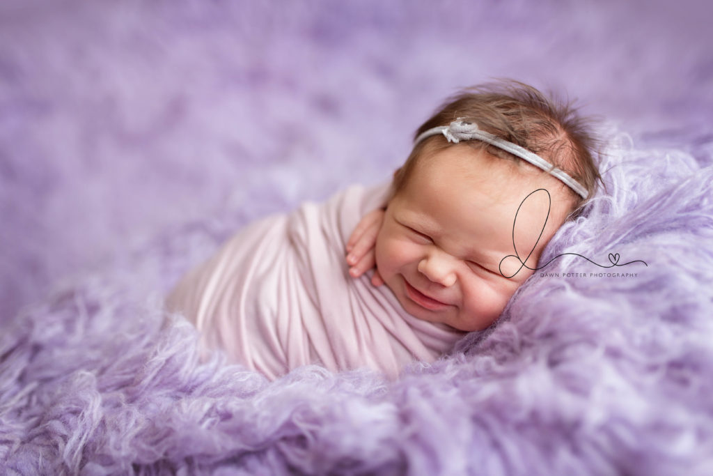 3 week old newborn session | issaquah baby photographer | smiling baby girl