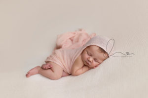 3 week old newborn session | issaquah baby photographer | baby with wrap