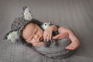 Issaquah newborn session | issaquah baby boy wrapped baby pose