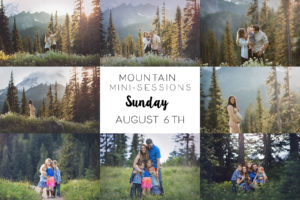 mountain mini sessions - Mt Rainier mini sessions