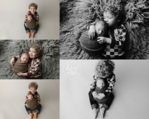 Seattle newborn photography, newborn photographer Seattle, baby sibling photos, baby milestone photography, first-year baby photography
